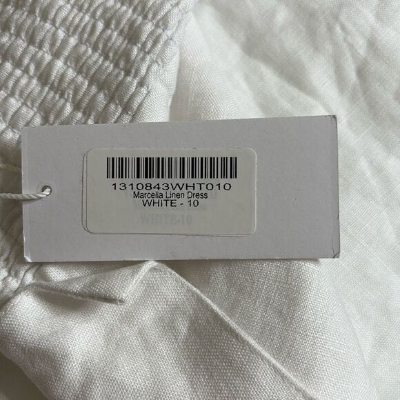 Reformation Marcella Linen White Strapless Midi Dress NWT $278 - Picture 6 of 6